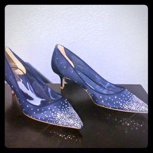 Badgley Mischka Navy Heels